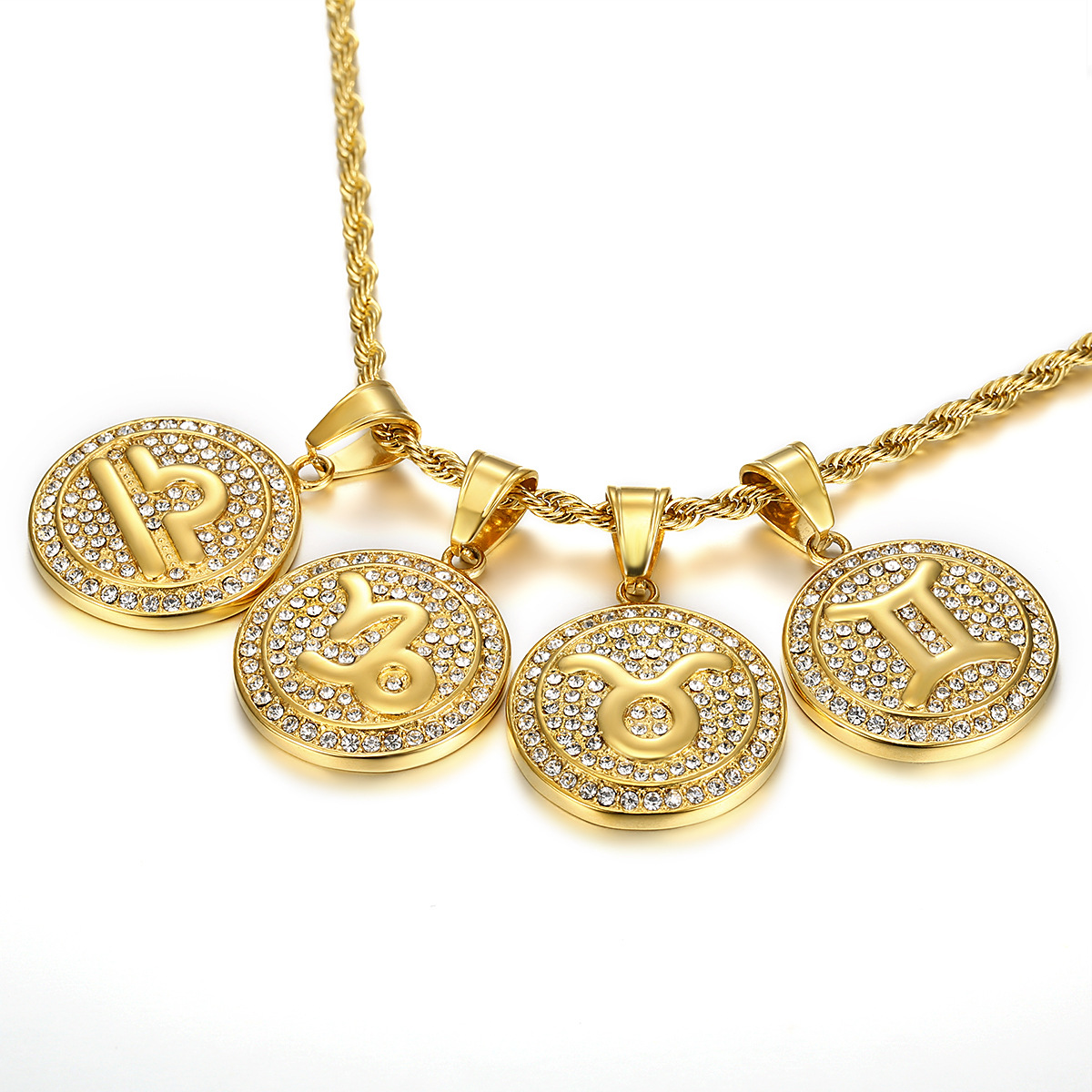 Pendant Jewelry Making Type 316 Stainless Steel Chain Material 1 Piece Quantity Hip-Hop Streetwear 316 Stainless Steel Constellation Men Pendant Necklaces