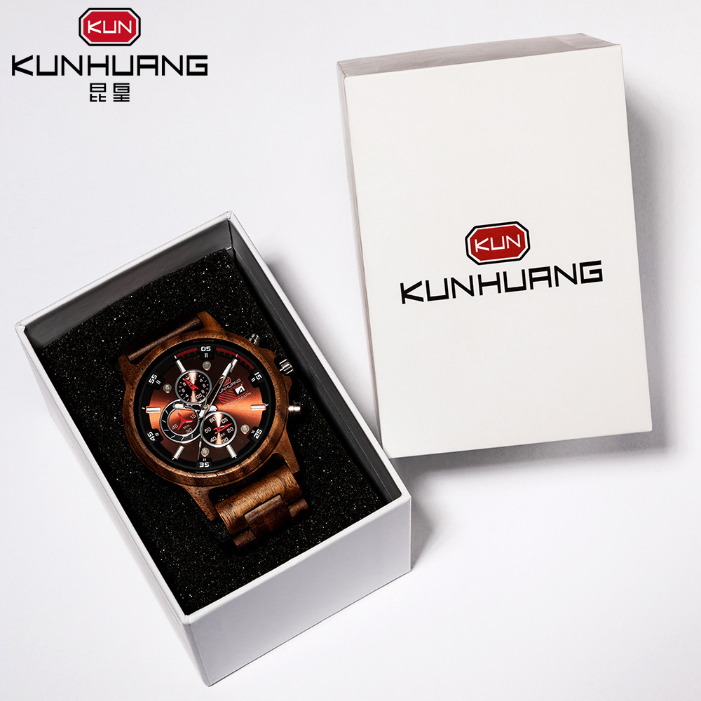 Caja de reloj kunhuang caja de reloj tapa de cartón de esponja