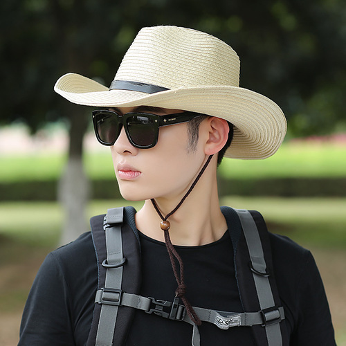 Men's sun hat summer fisherman hat sun protection face-covering cool hat beach hat men's summer hat denim sun hat