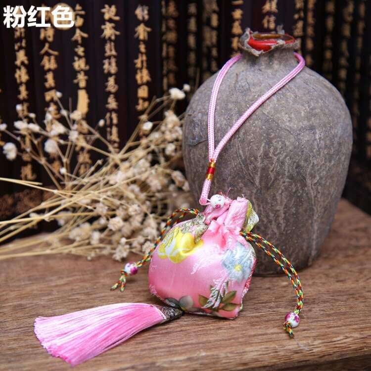 中草药香包香囊香袋空袋布袋束口袋刺绣工艺可来样定做加logo图案|ru