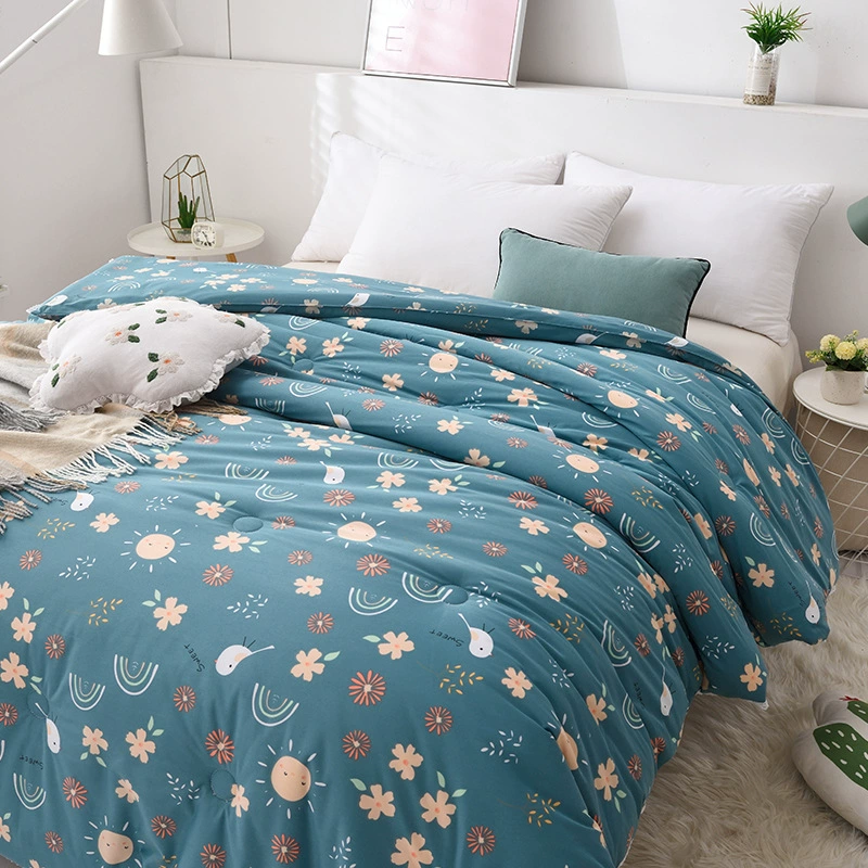 Новое зимнее одеяло с принтом типа A, одно двойное перо, бархатное весенне-осеннее одеяло, домашнее пасторальное зимнее одеяло