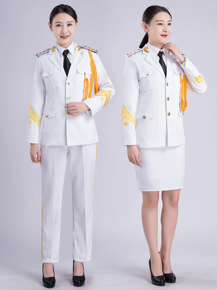 Новая форма для поднятия флага Почетной гвардии, военная форма класса поднятия флага, костюм, мужское и женское армейское платье-барабан, форма для хора