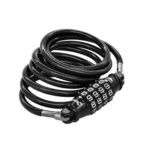 Wholesale wire rope lock digital password lock electric vehicle helmet lock motorcycle anti-theft lock mountain bike lock