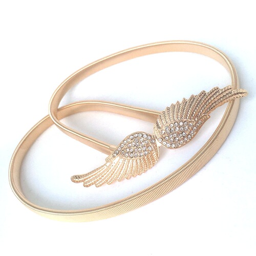 Summer Decoration Women's Metal Belt Chain Fine Belt Sweet Formal Dress Belt Elastic Waist Matching Dress Accessories