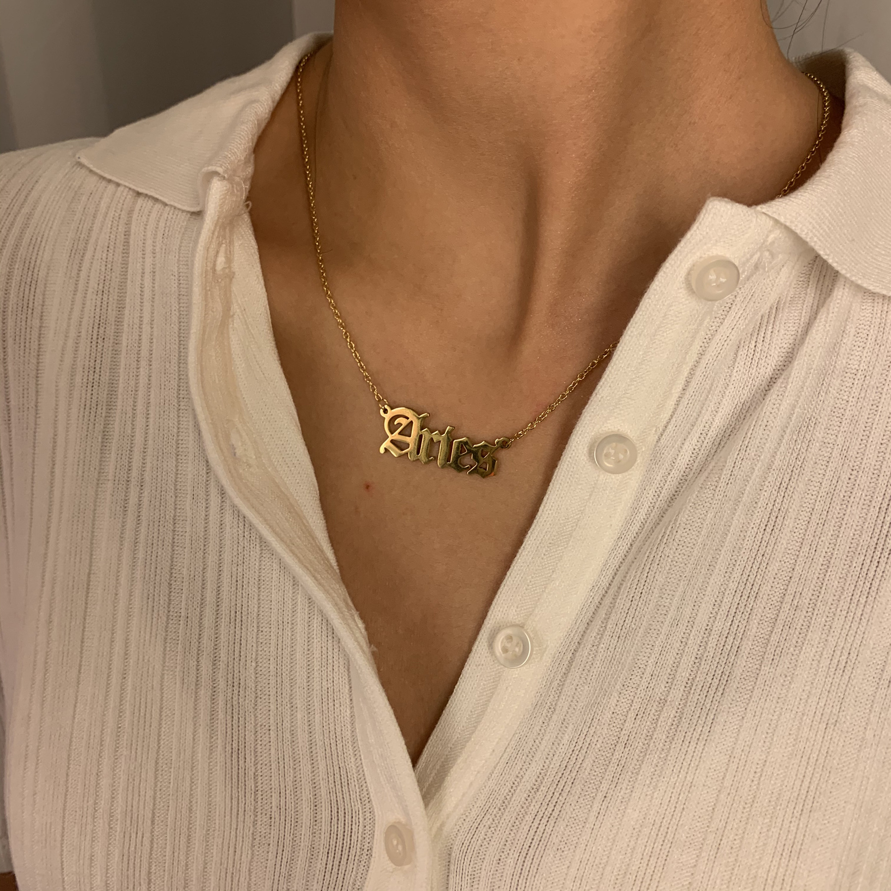 Europe Et En Amérique Croix Frontière Ornement Créative Personnalité À La Mode Femmes Douze Constellations Collier De Mode Simple Clavicule Collier En Acier Inoxydable display picture 38