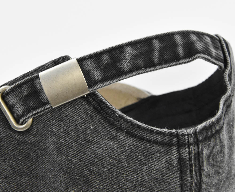 New washed three-dimensional baseball cap with patchwork denim patch embroidered duckbill sunshade hat_voghion.com