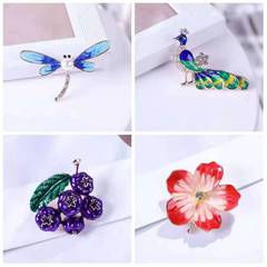 Droplet Series Cute Cartoon Fashion High-End Pin Accessories Floral Pearl Jewelry Manufacturer Wholesale
