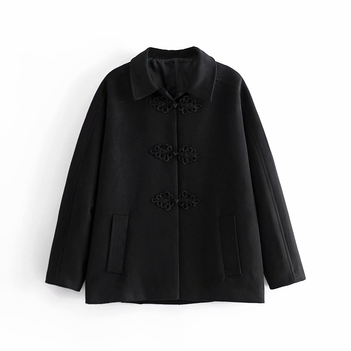 winter rope knotted wool coat jacket  NSAM11240