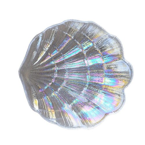 Popstar Storage Review Heart Dish Shell Glass Plate Snack Plate Flavor Plate Pastry Plate Photo Prop Recruitment Agent