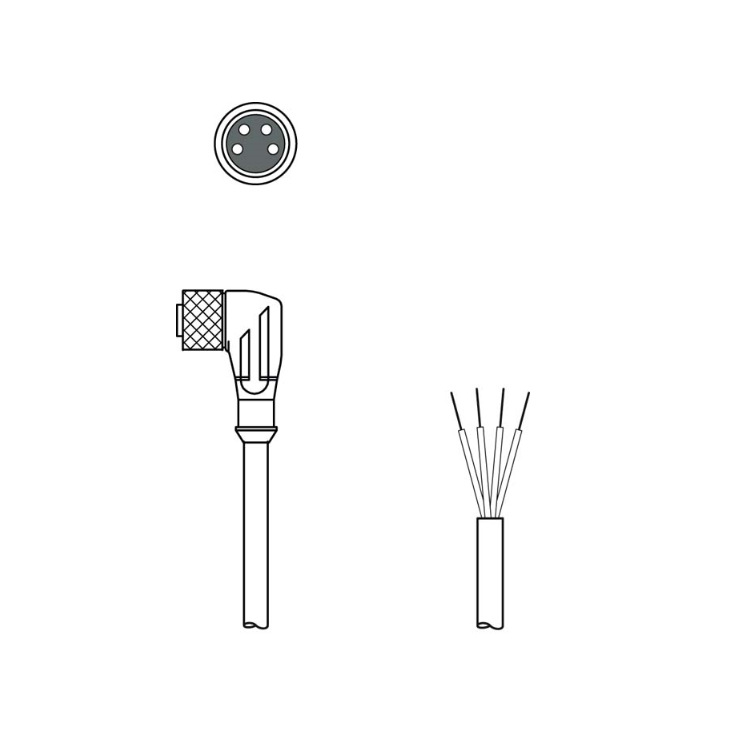 KD U-M8-4W-V1-020劳易测LEUZE配件传感器连接电缆50130869全新