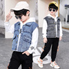 Boy cowboy Vest coat spring and autumn Thin section Children's clothing waistcoat vest children Korean Edition jacket Manufactor One piece On behalf of