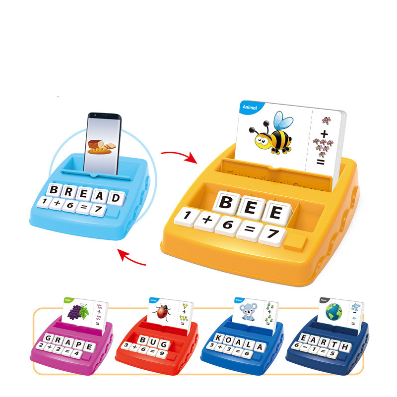 Cross-border toy spelling word memory game machine letter matching early education cognitive word spelling practice with addition and subtraction