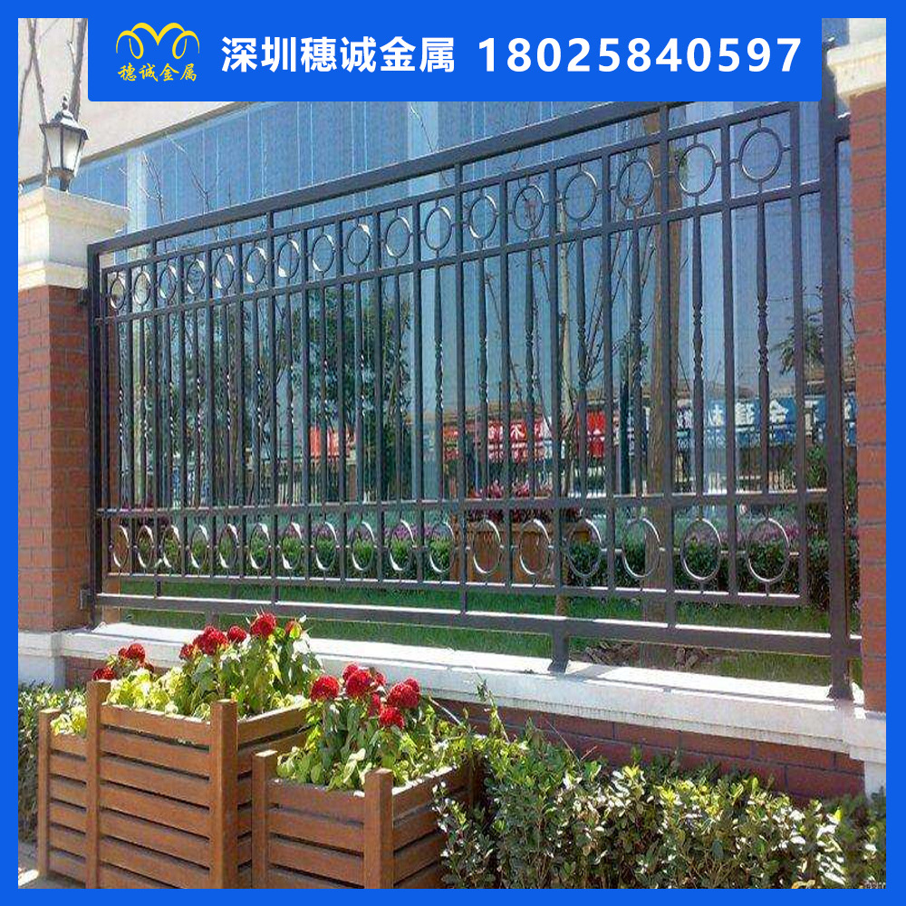 深圳市政工艺护栏 道路中心铁艺栏杆 马路景观创意隔离栏