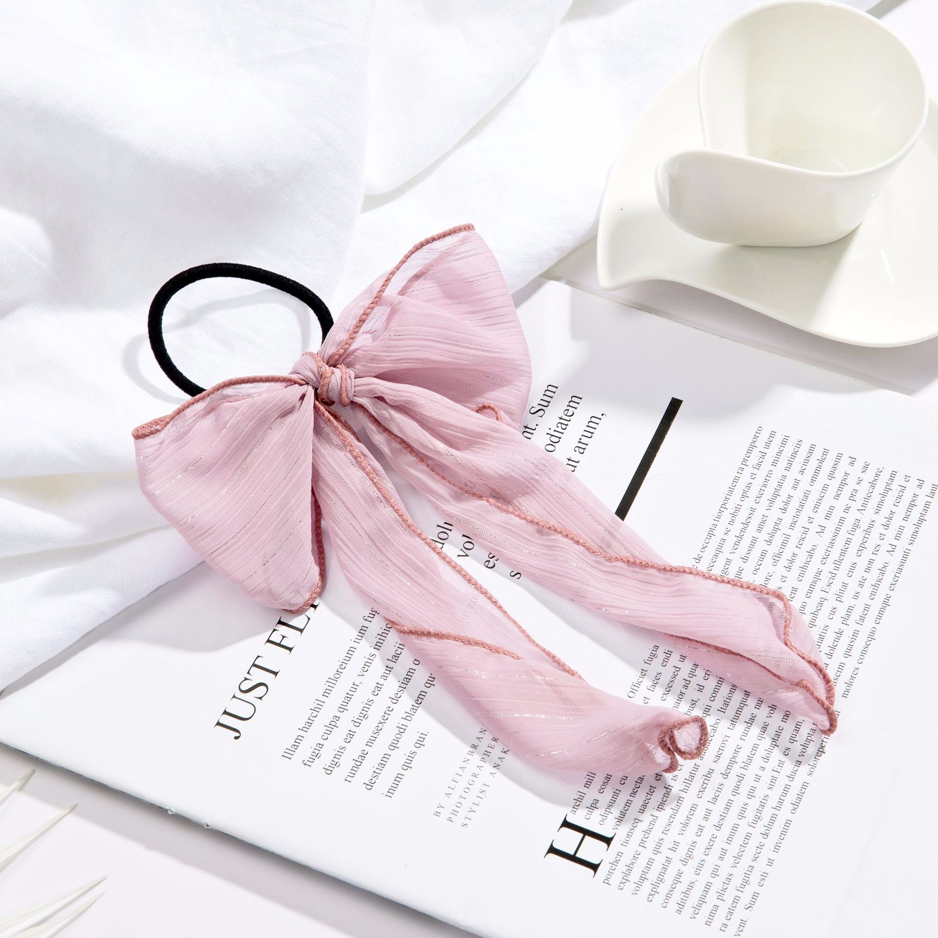 Streamer Bow Knot Hair Rope Hair Ring display picture 3