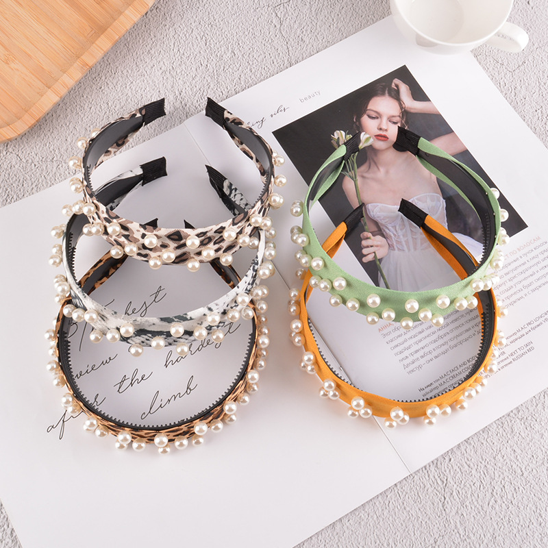 Fashion New French Retro Pearl Headband display picture 13