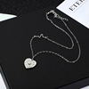 Fashionable accessory, necklace heart shaped stainless steel, pendant heart-shaped, chain for key bag , suitable for import, simple and elegant design