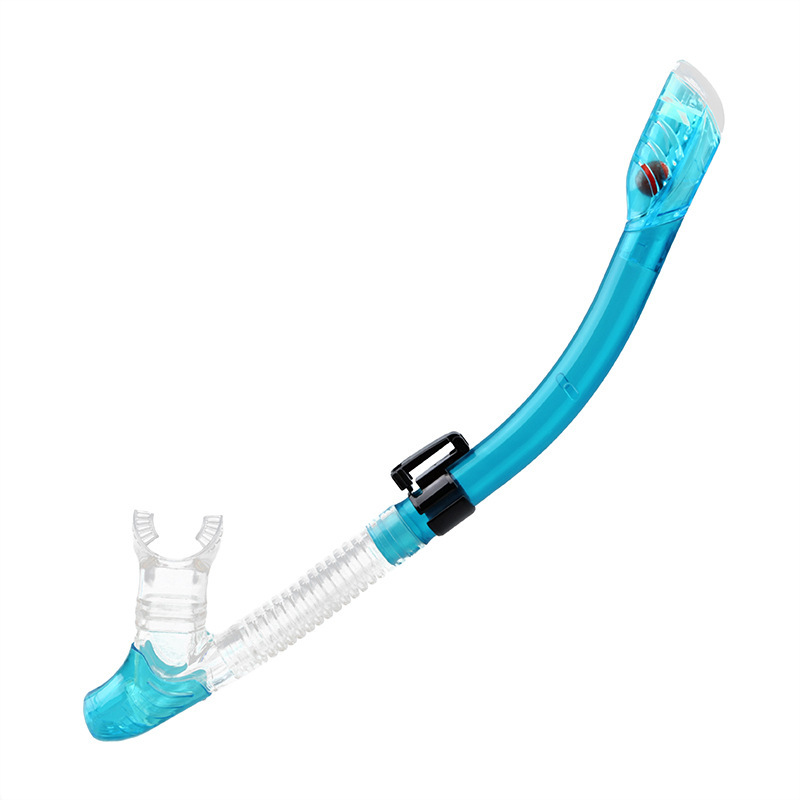 Chiusura automatica del tubo di respirazione per immersione con galleggiante per nuoto completamente asciutto in silicone trasparente per aspirazione dell'acqua anti-soffocamento_voghion.com