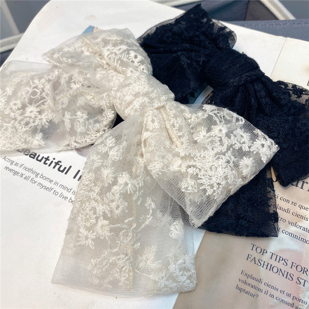 Big Lace Double Bow Hairpin  display picture 17