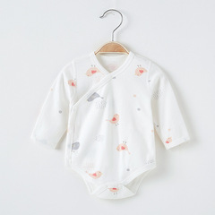 Baby wraps, spring, autumn and winter pure cotton one-piece clothes, newborn baby monk clothes, triangle clothes, crawl clothes, autumn clothes