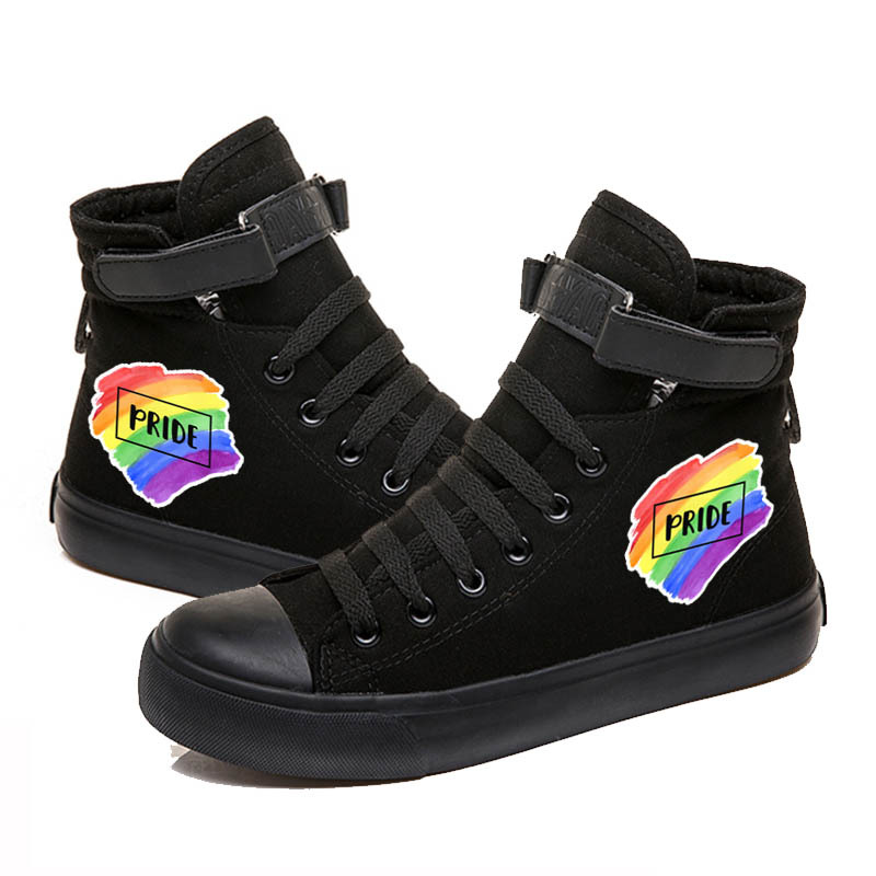 Unisex Casual Rainbow Round Toe Canvas Shoes display picture 6