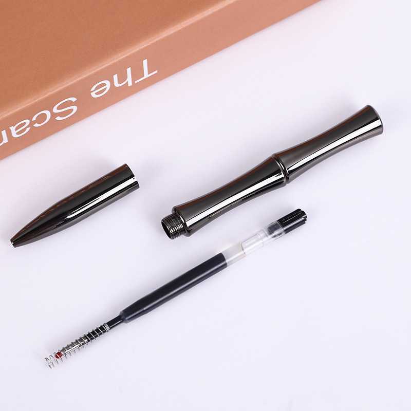Suministro directo de fábrica firma metal pluma bambú negocio forma metal pluma personalizada LOGO creativo Oficina perla pluma