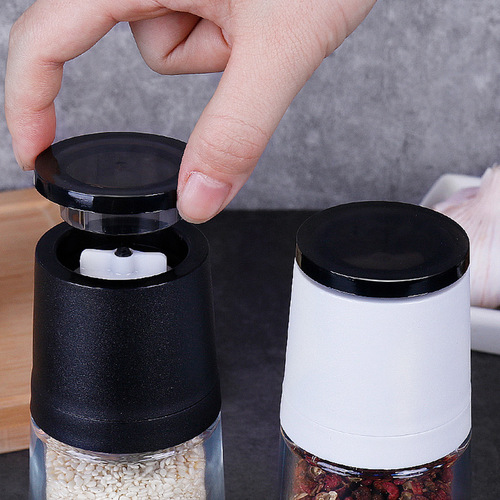 Pepper grinder manual freshly ground sesame black pepper particles home kitchen glass seasoning jar Japanese grinding bottle