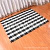 Hot -selling carpet black and white grid woven floor cushion presentation carpet living room into the door pad kitchen floor mat