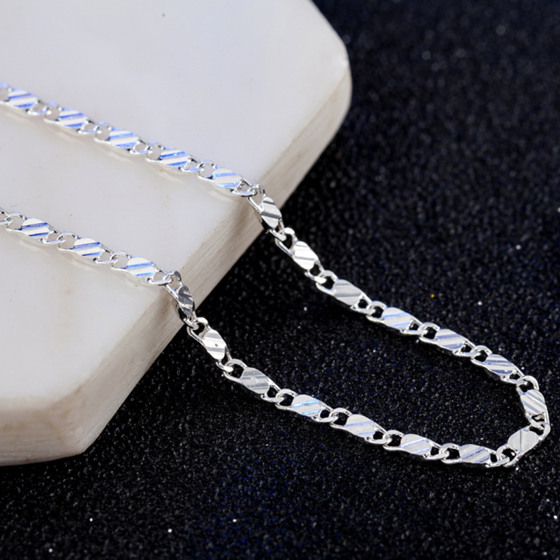 Grobteilige Halskette mit Halskette, einzelne Kette vergoldet 16-30 Zoll Schmuck_voghion.com