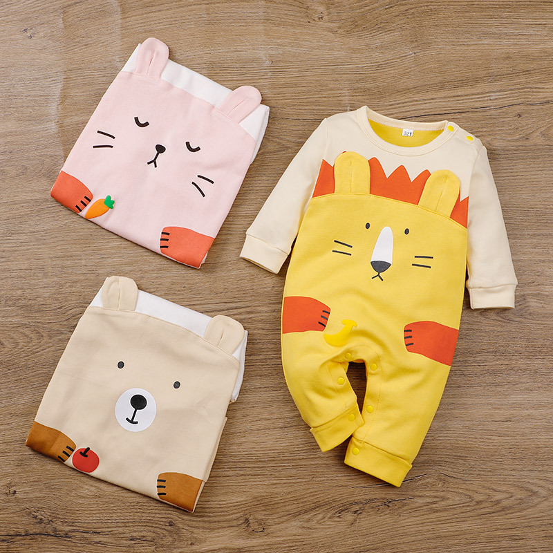 Baby Cute Long-sleeved One-piece Cartoon Romper display picture 2