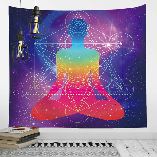 Ins Nordic-style bedroom decoration tapestry digital printing influencer live streaming background cloth hanging fabric