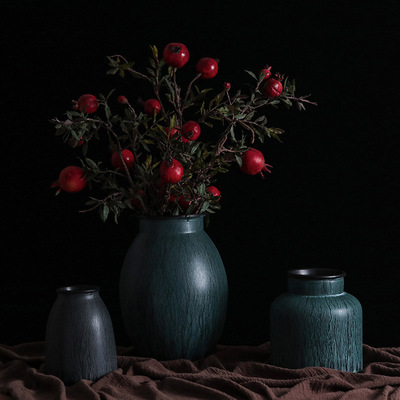 Retro Reminiscence Do the old To fake something antique Decoration flower arrangement Dried flowers vase Chinese style literature Floral organ Home Furnishing Jewelry Imitation Tao Hydroponics