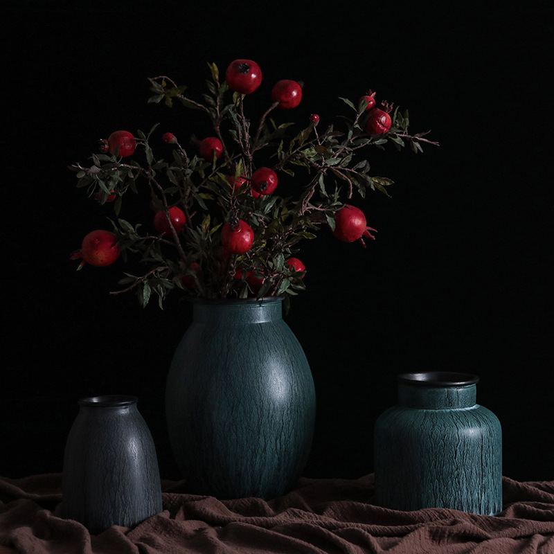 Retro Reminiscence Do the old To fake something antique Decoration flower arrangement Dried flowers vase Chinese style literature Floral organ Home Furnishing Jewelry Imitation Tao Hydroponics