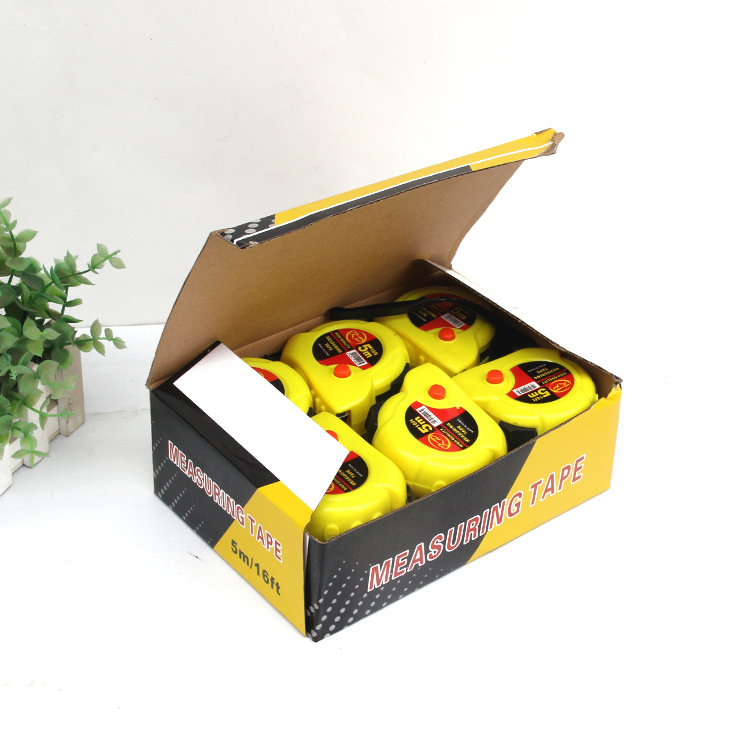 厂家直销 防摔耐磨高精度卷尺5米 钢卷尺白刻度钢卷尺