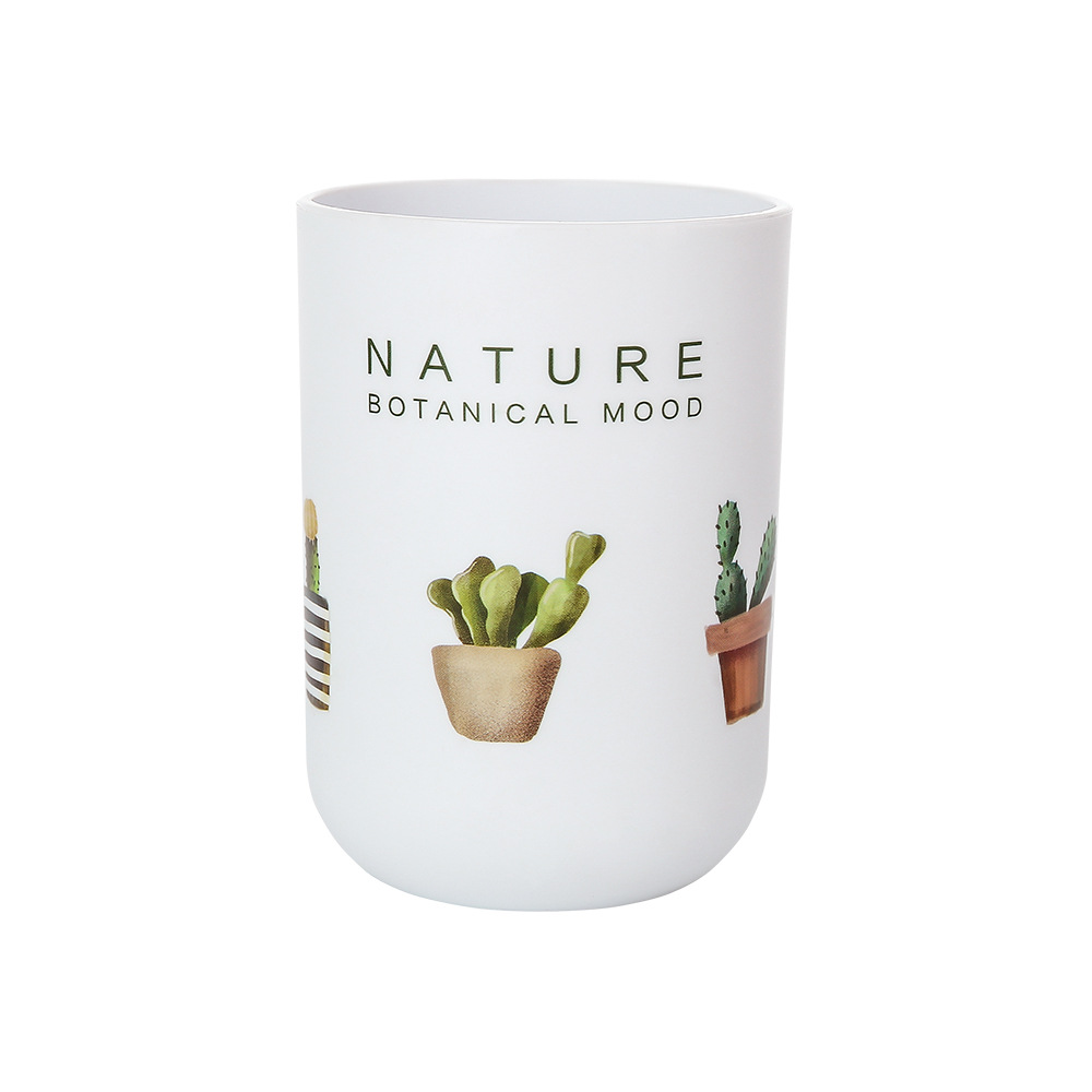 Impreso enjuague bucal taza hogar simple moda hogar plástico taza de lavado fábrica creativa venta al por mayor adultos cepillo de dientes taza