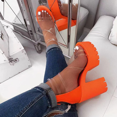 跨境货源亚马逊爆款欧美高跟女凉鞋时尚High heeled sandals女鞋