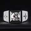 Douyin Live Lucky Cross -shaped Diamond 2 Cla Diamond Ring 18K Image Mozang Diamond Ring Business Simple OL Male Ring