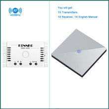 KTNNKG触摸型玻璃面板遥控器白色单路一拖一LED灯免布线遥控开关