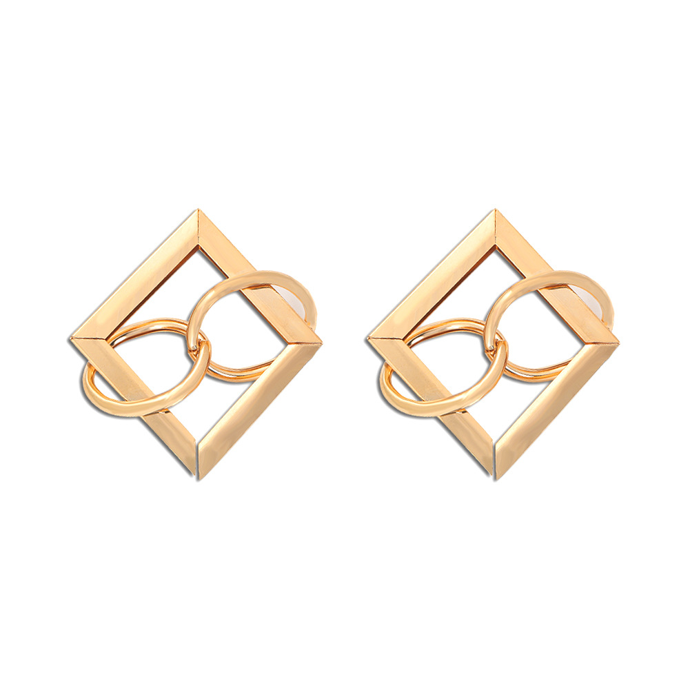 Intellectual Elegant Geometric Diamond Earrings Temperament Long Section Fashion High Sense Japanese And Korean Temperament Fresh And Versatile Wholesale Nihaojewelry display picture 3