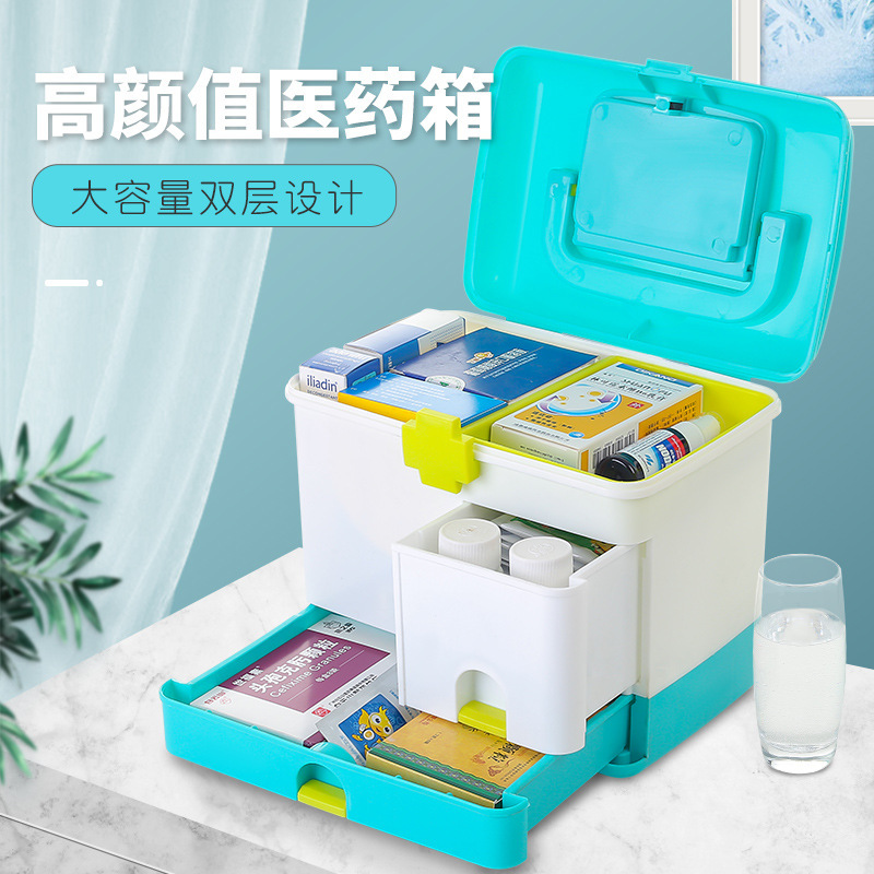 多功能家用医药箱药品收纳盒多层大容量便携医药箱儿童急救医疗箱|ms