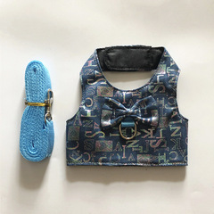 Leaping Rabbit Rope Small Pet Harness Lead Harness Rabbit-Specific Back and Chest Harness Rabbit Rope Dog Rope Cat Rope Suit Fabric