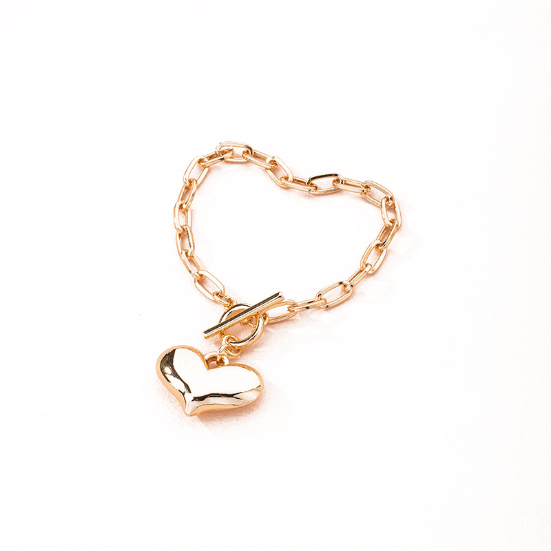 Bracelet En Alliage Exquis Simple En Forme D&#39;amour De Mode Pour Les Femmes display picture 5