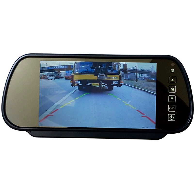 7-дюймовый HD Автомобильный дисплей зеркало заднего вида экран грузовик реверсивное изображение 12-24 В Универсальный Автомобильный DVD маленький телевизор