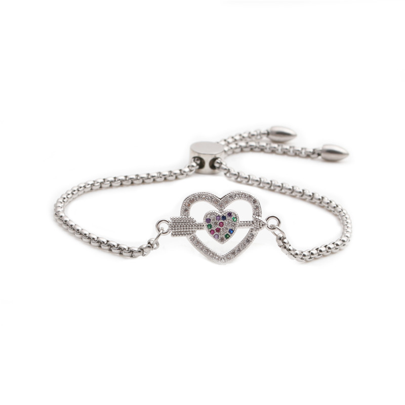 Fashion Jewelry Stainless Steel Color Bracelet Adjustable Love Bracelet Wholesale Nihaojewelry display picture 4