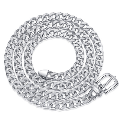 欧美跨境饰品 简约粗链时尚腰带身体链个性朋克百搭金属 腰链批发|ru