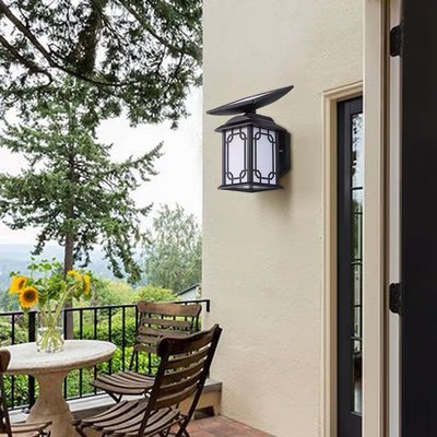 太阳能壁灯 家用户外防水庭院灯LED围墙灯室外露台墙灯新中式门灯