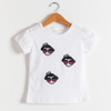 Children's white T-shirt, nail sequins, 2022 collection, children's clothing, with short sleeve, wholesale