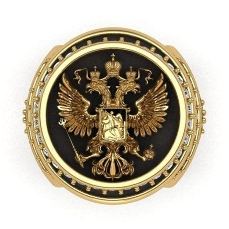 1 Piece Quantity Hip-Hop Retro Eagle Alloy Plating Unisex Rings Men Signet Rings