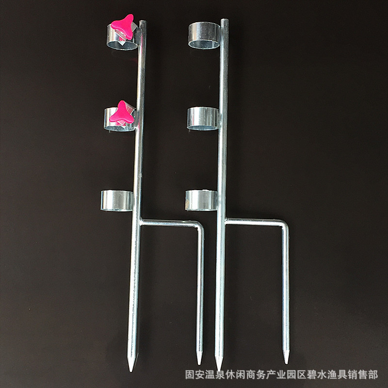 Extended Galvanized Ground Stakes for Parasols, Fishing Nets, Bird Poles, and Fishing Rods
