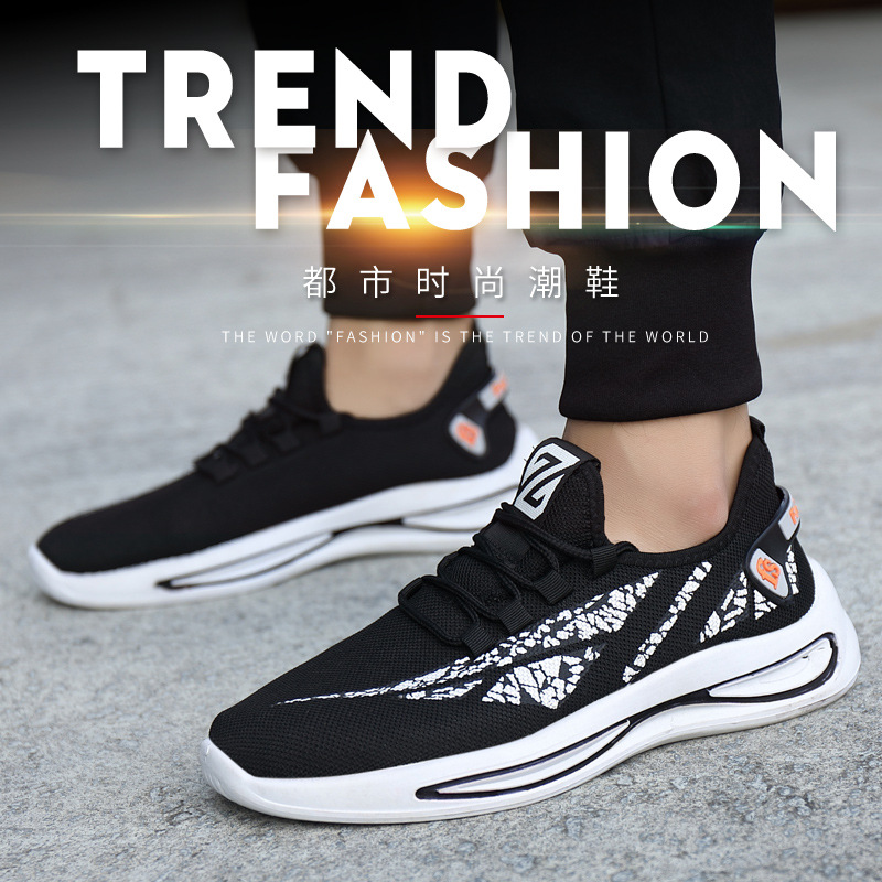 Men's Shoes new pattern leisure time gym shoes Korean Edition Trend Running shoes light skate shoes student Cloth shoes One piece On behalf of