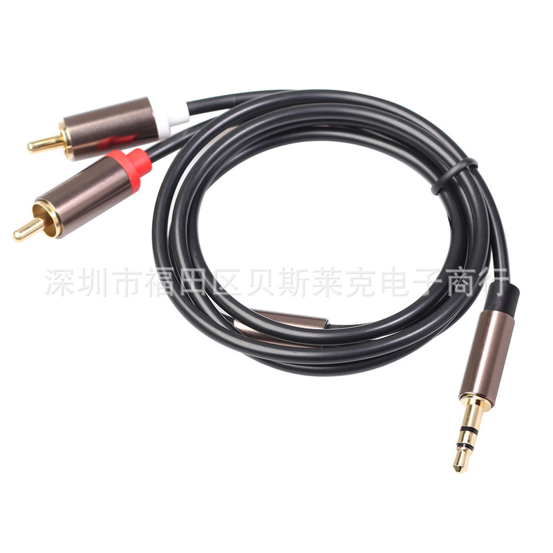 Gold-Plated Plug 3.5 Male to 2Rca Male Audio Cable 3m 3.5 to Dual Rca Amplifier Audio Cable